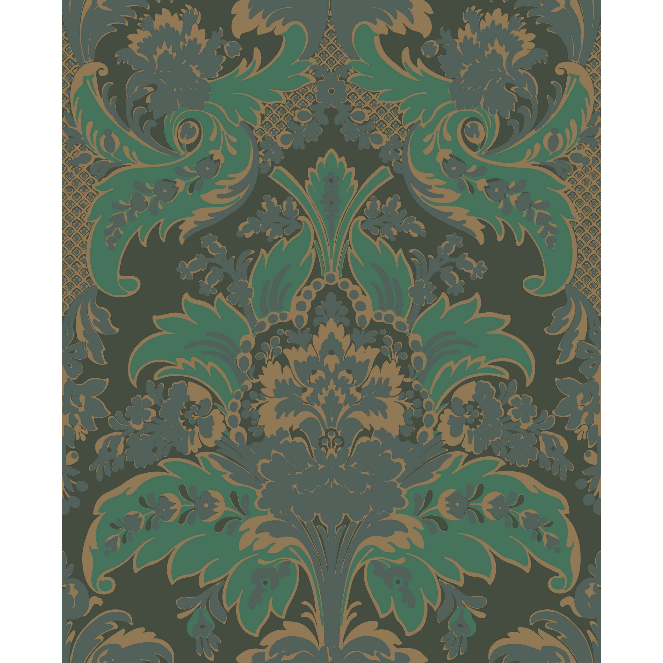 Aldwych - Green And Gold - Cole & Son Wallpaper