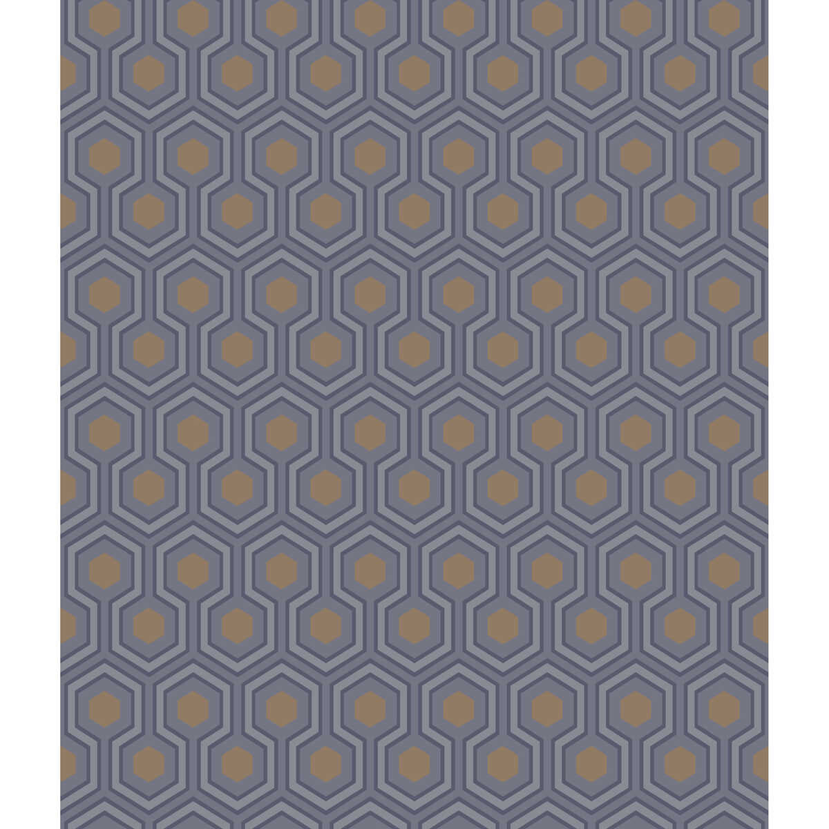 Hicks Hexagon - Dk Gry/Bronz - COLE & SON Wallpaper