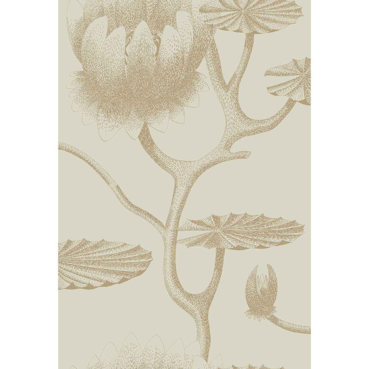954019cs0 Lily Linen Gold Cole Son Wallpaper