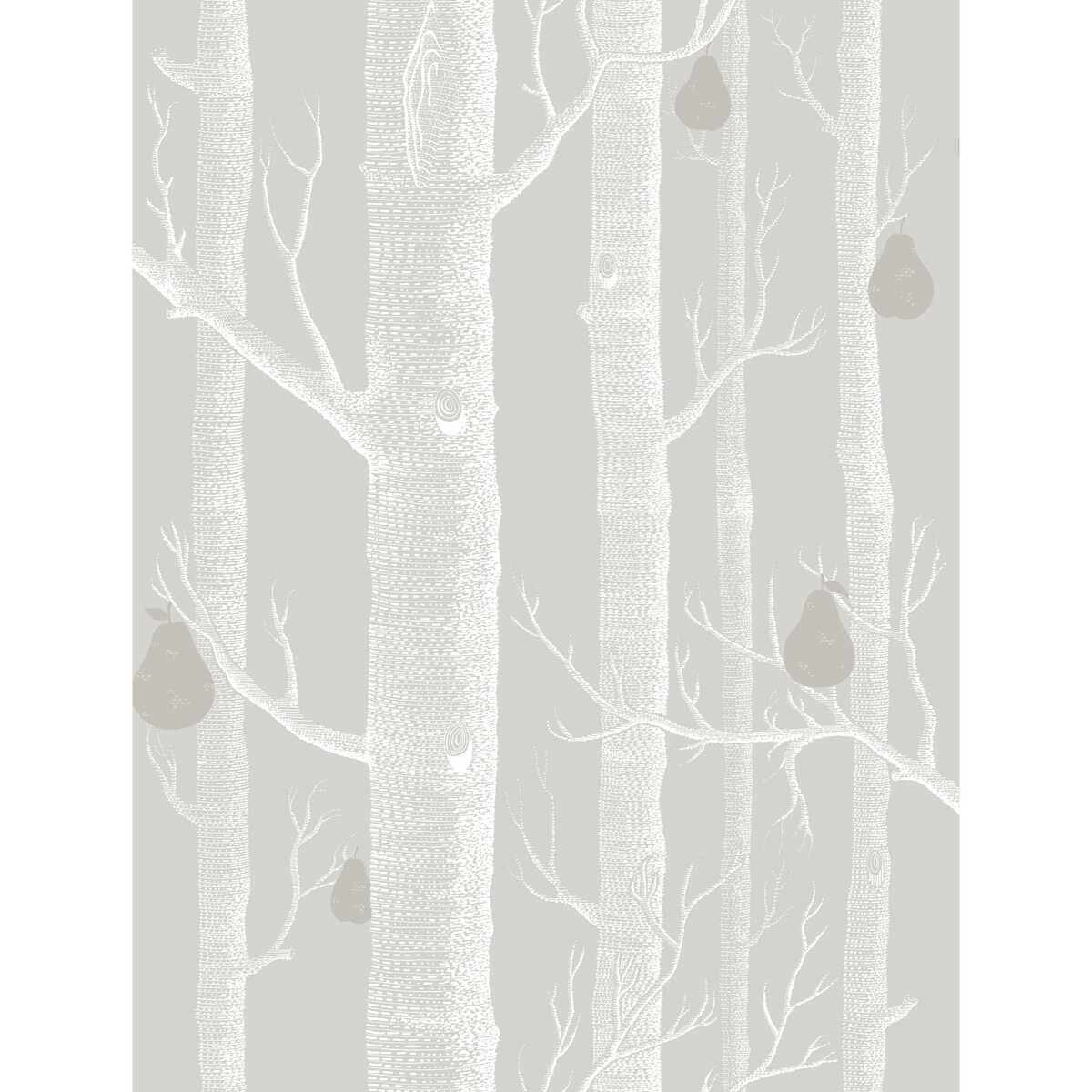 Woods & Pears - Grey/Wht/Slvr - COLE & SON Wallpaper