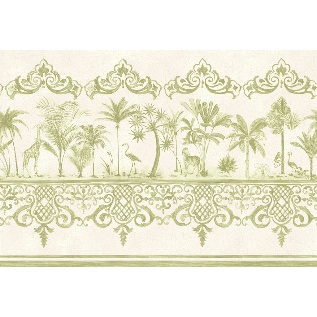 Rou Border - Old Olive - Cole & Son Wallpaper