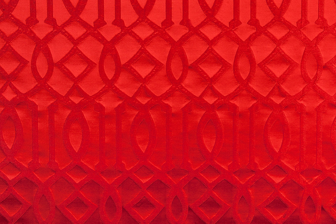 Master Trellis - Coca Cola Red - Scalamandre Fabric