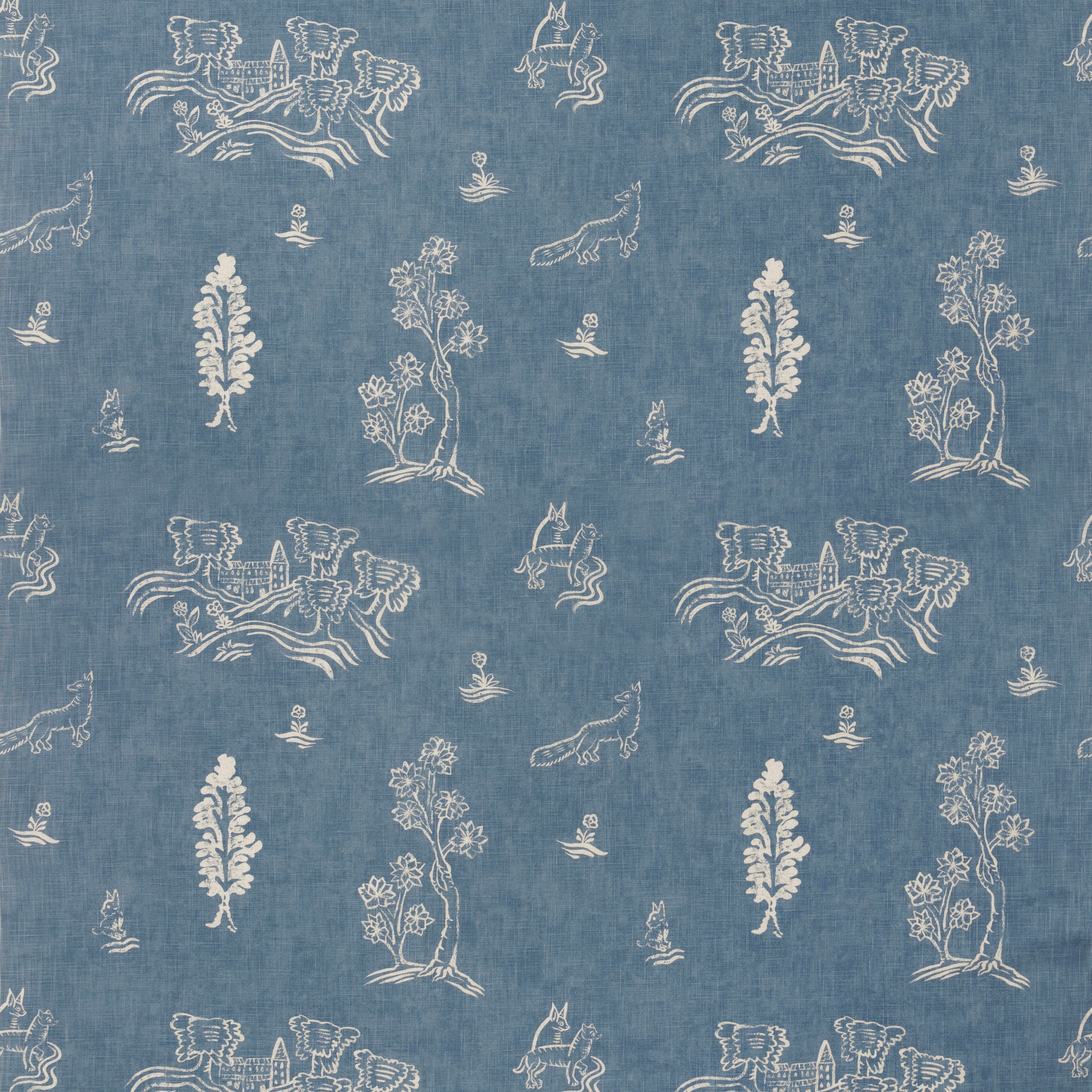 Friendly Folk - Happy Blue - Kravet Couture Fabric