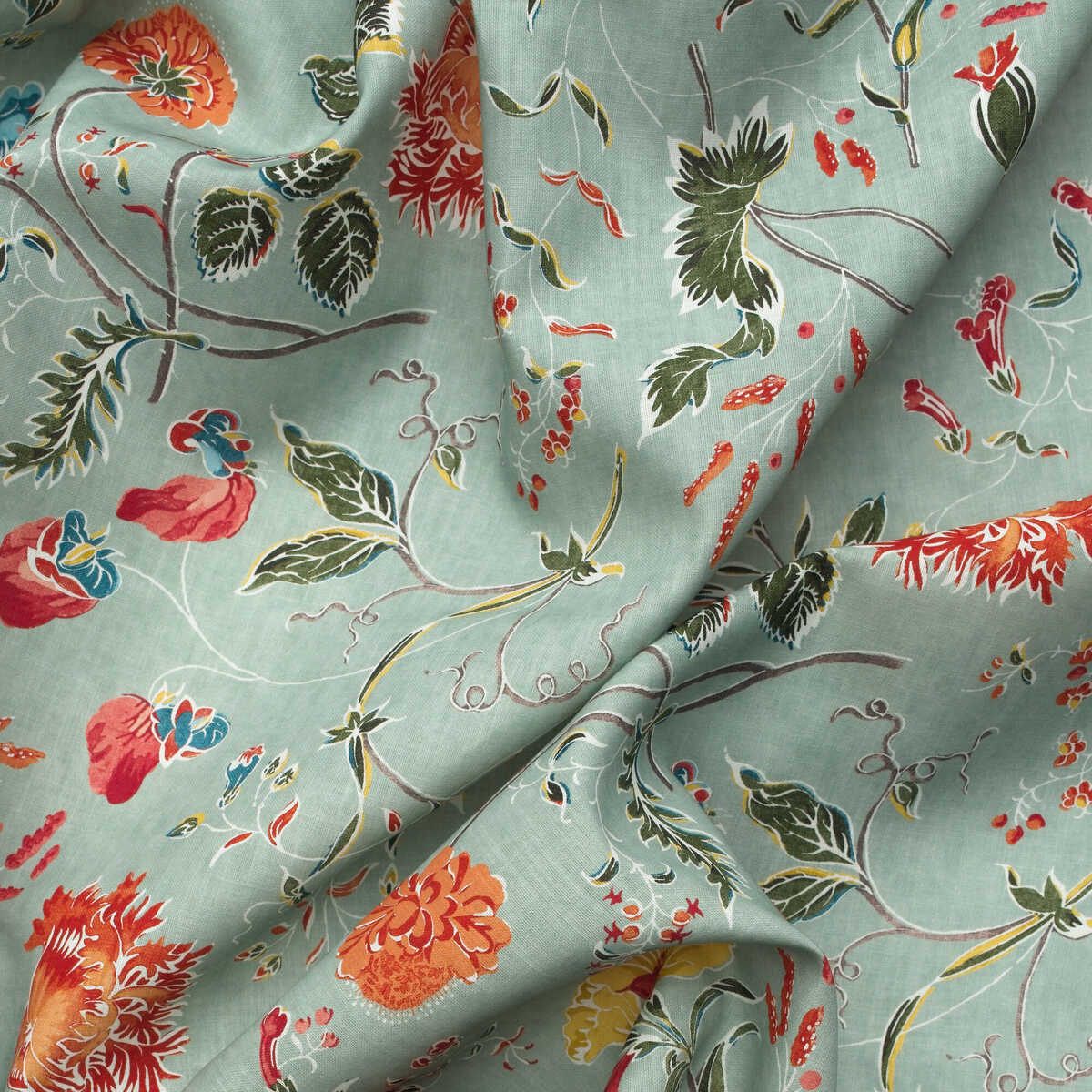 Wild Wood - Duckegg Outdoor - KRAVET COUTURE Fabric