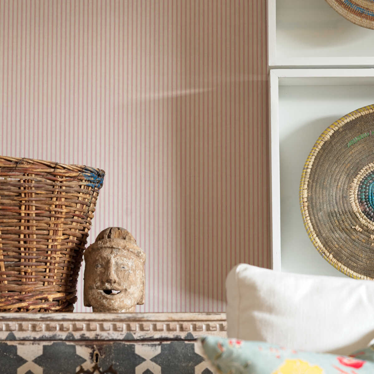 Twine - Pink - KRAVET COUTURE Wallpaper