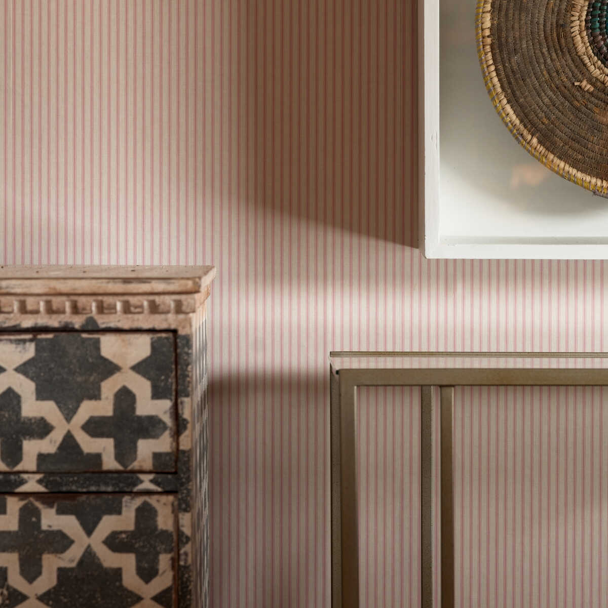 Twine - Pink - KRAVET COUTURE Wallpaper