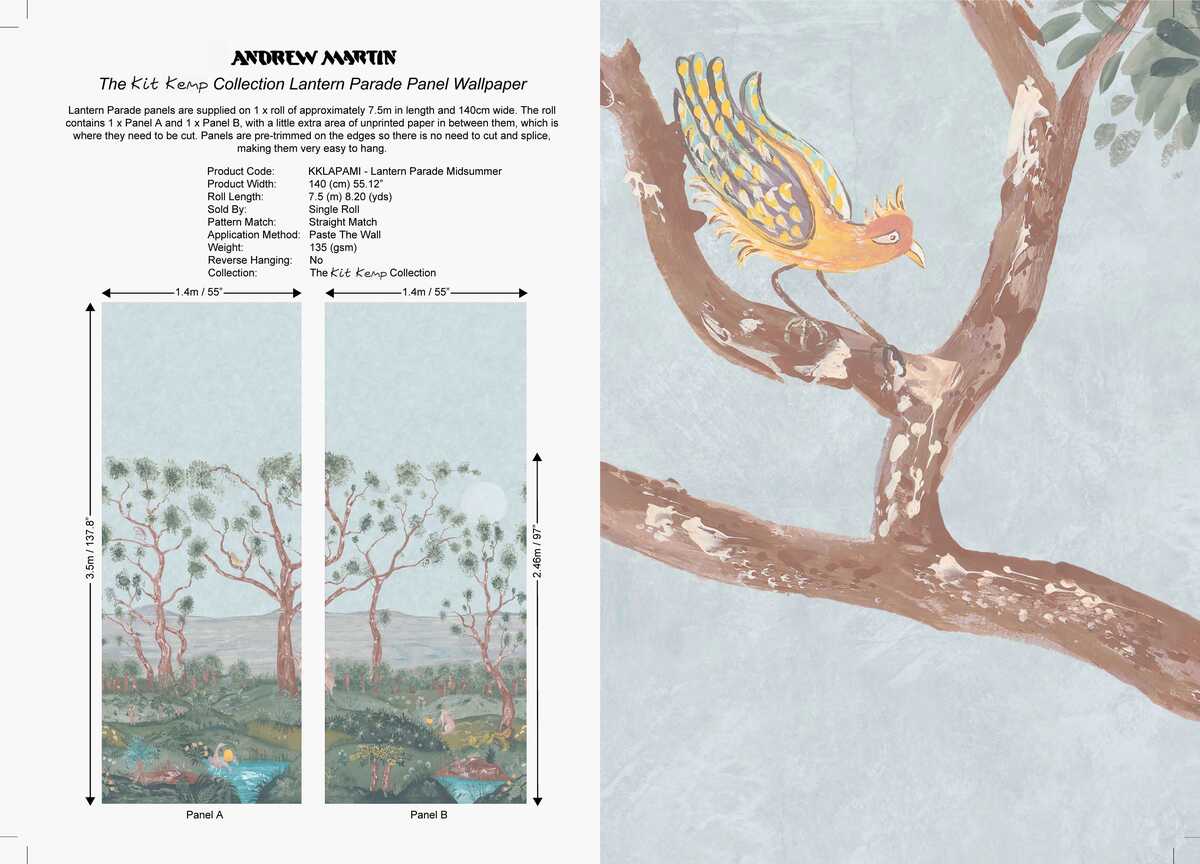 Lantern Parade - Midsummer - KRAVET COUTURE Wallpaper