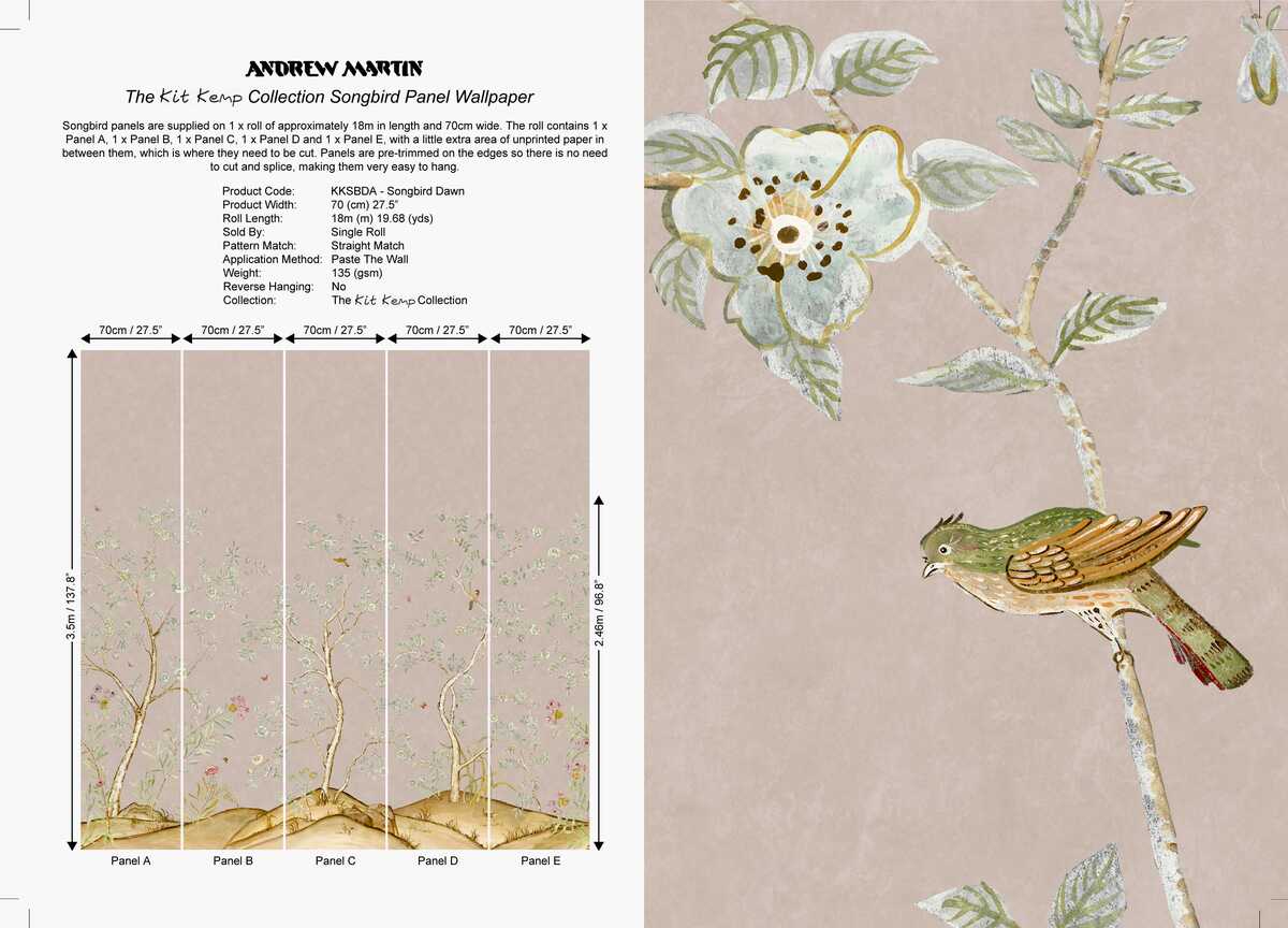 Songbird - Dawn - KRAVET COUTURE Wallpaper
