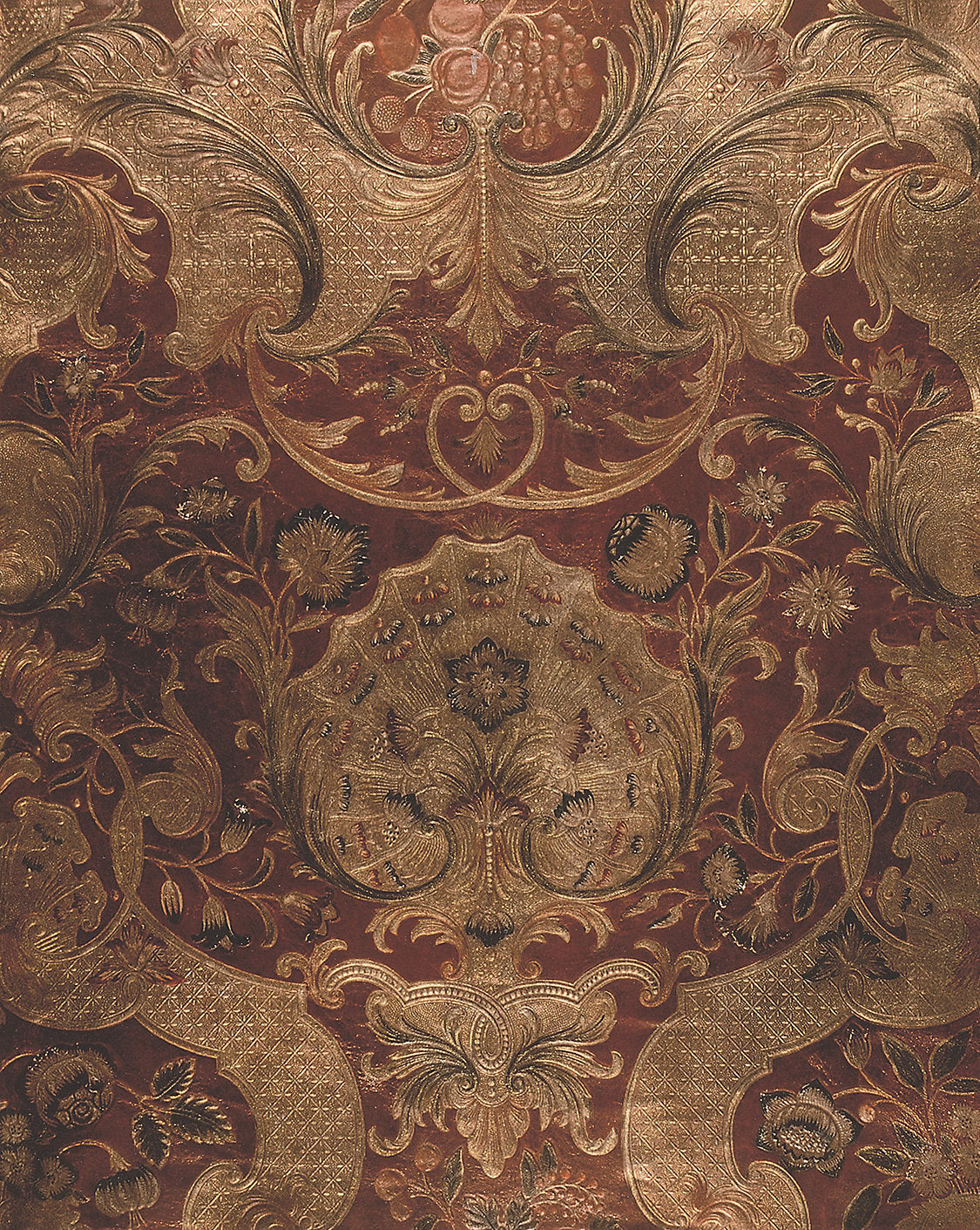 Cuir Versailles - Red/Multi - Scalamandre Fabric