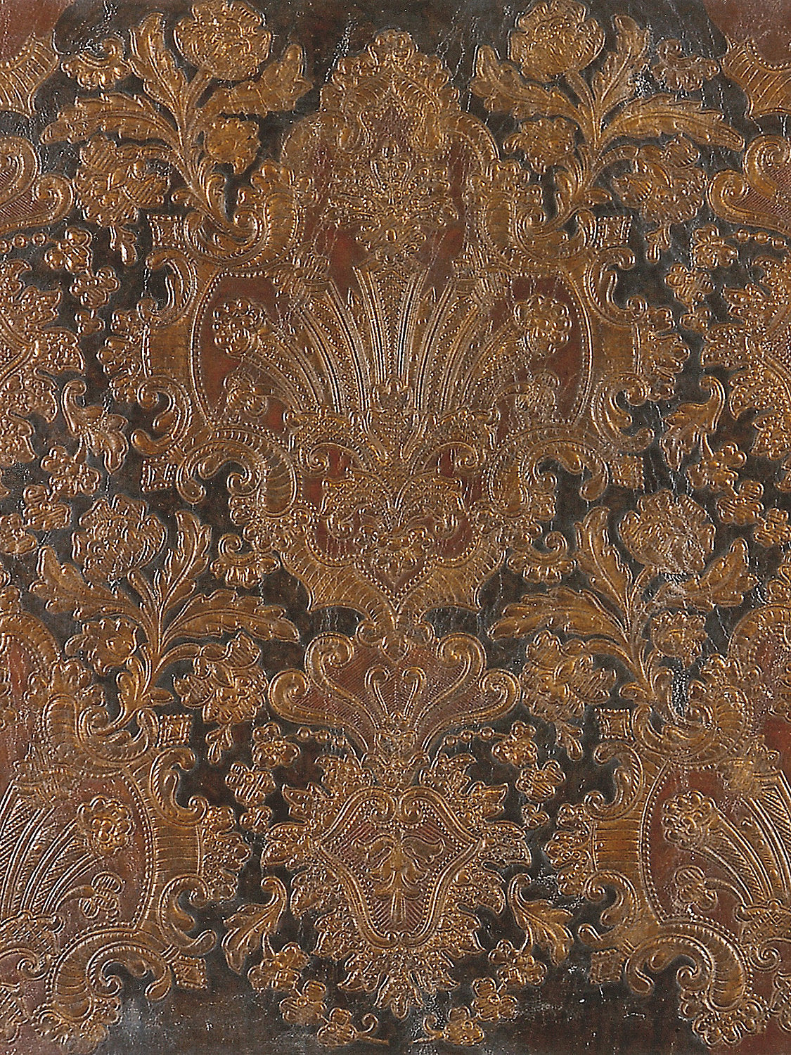 Cuir Colbert - Rouge/Gold - Scalamandre Fabric