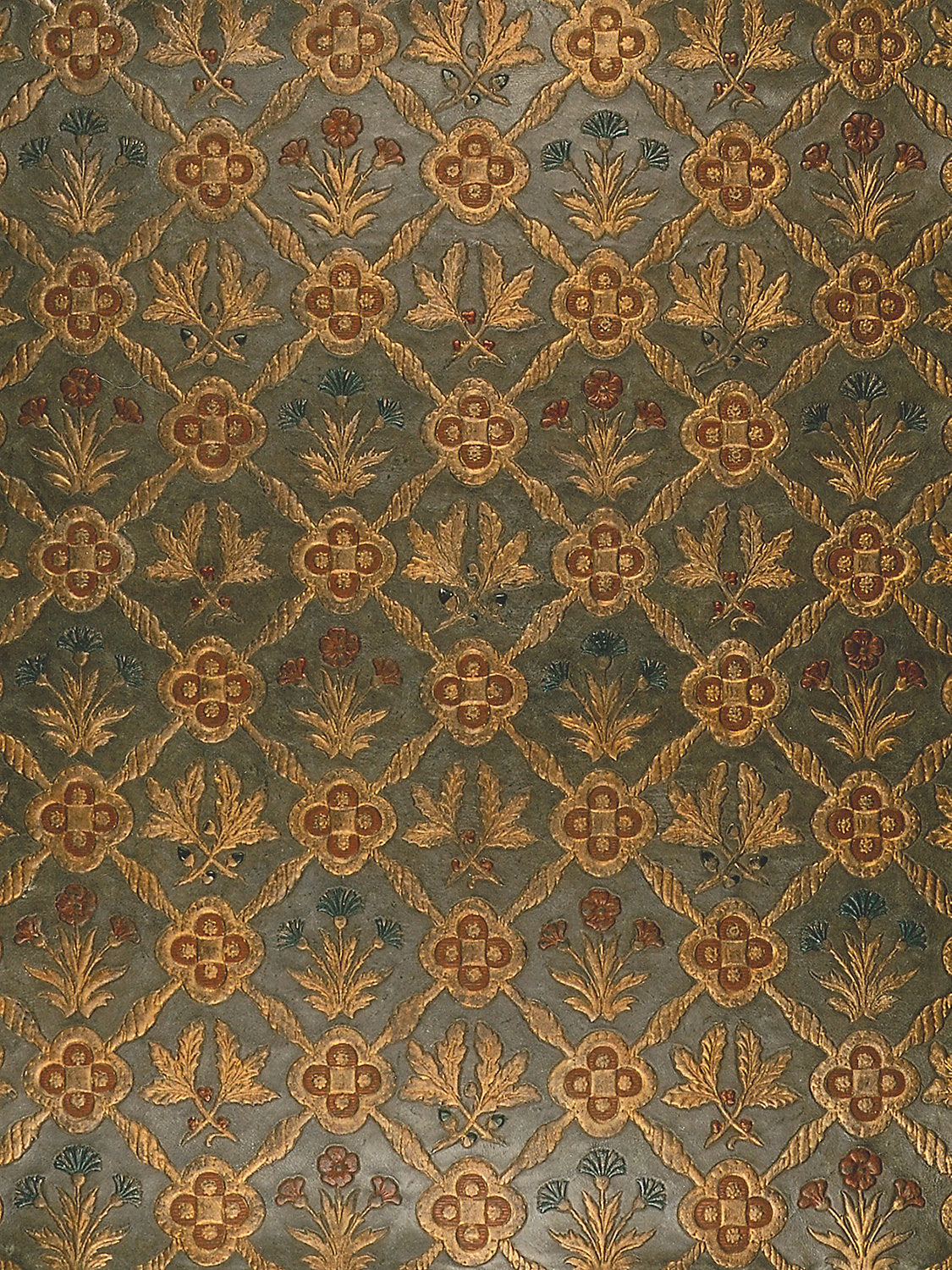 Cuir Chene - Bleu/Gold - Scalamandre Fabric