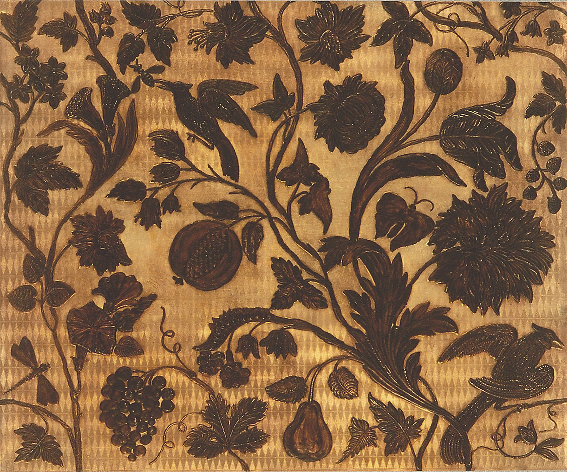 Cuir Eden - Or/Marron - Scalamandre Fabric