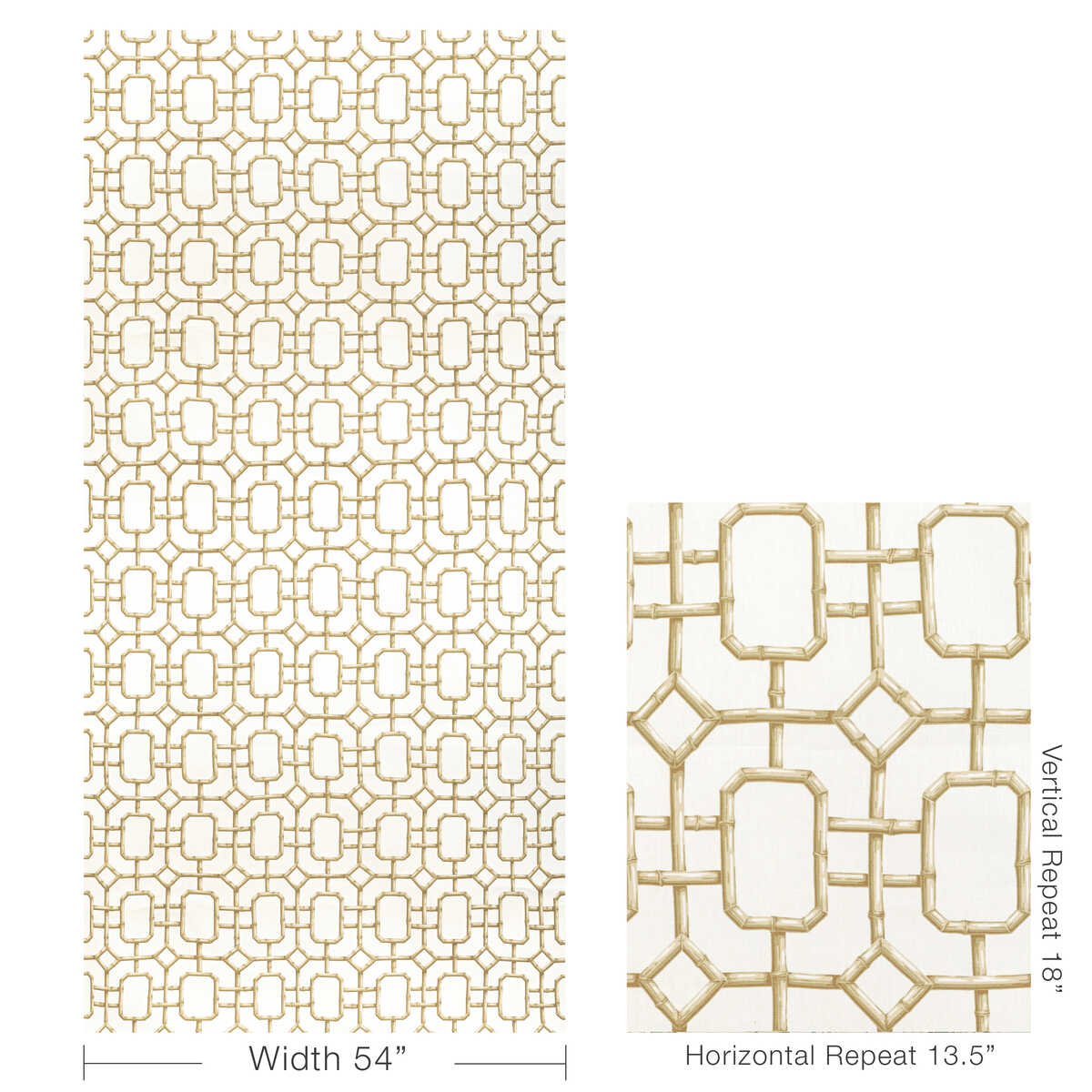 Bambu Fret - Dune - KRAVET COUTURE Fabric