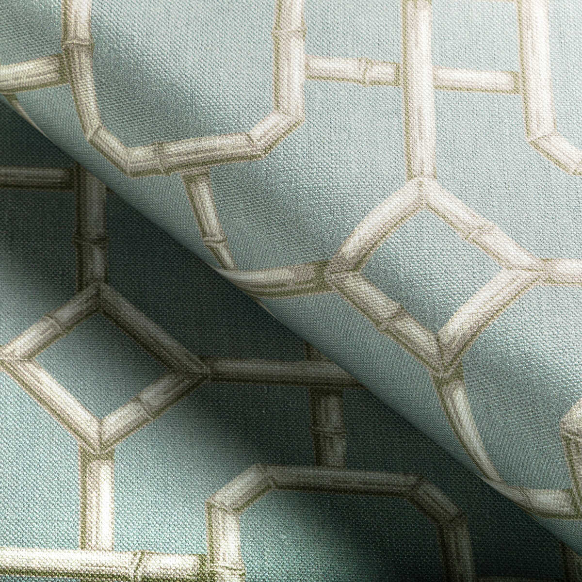 Bambu Fret - Delft - KRAVET COUTURE Fabric