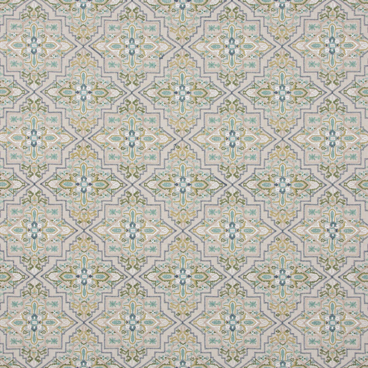 Benaki - Aqua - G P & J BAKER Fabric