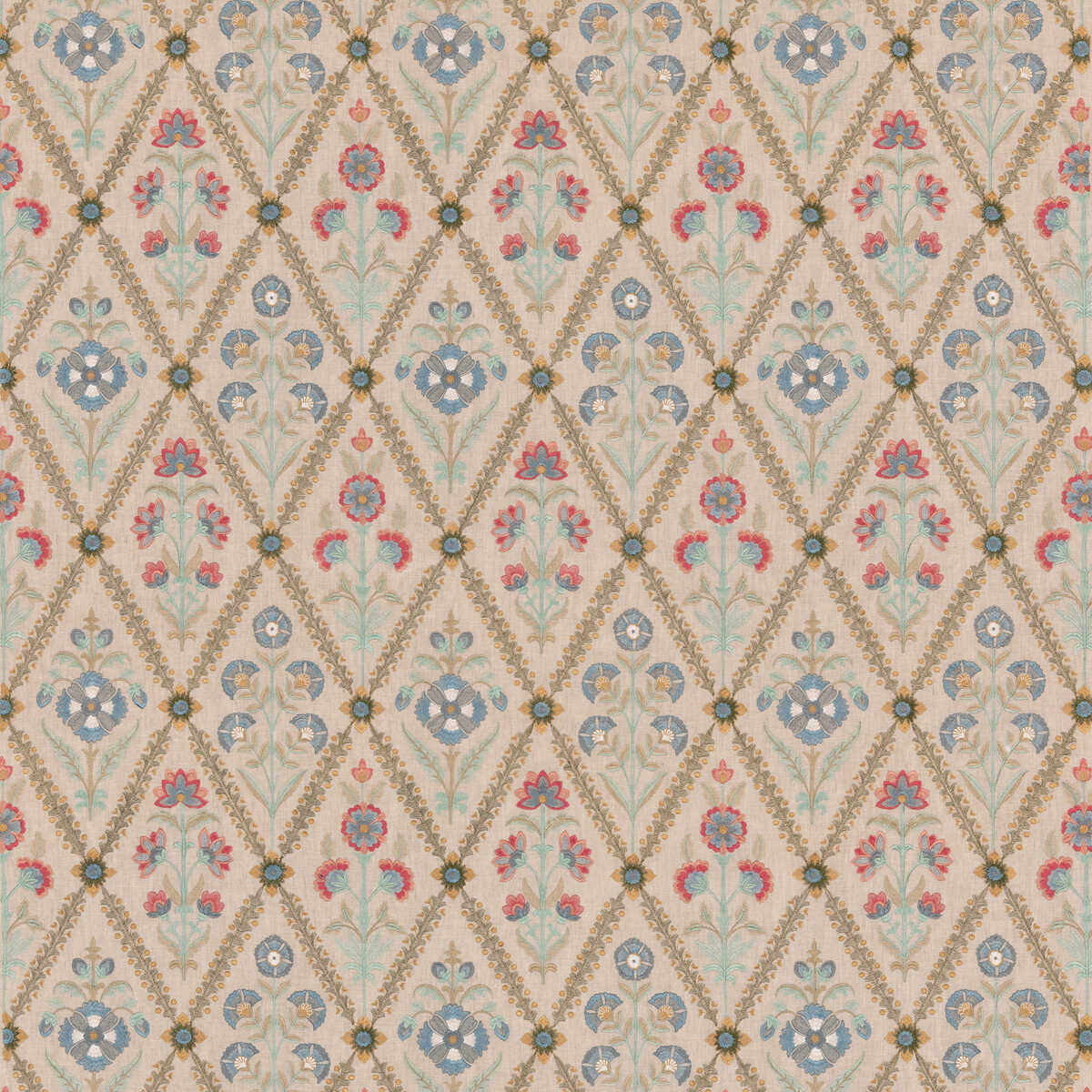 Perrycroft - Red/Green - G P & J BAKER Fabric