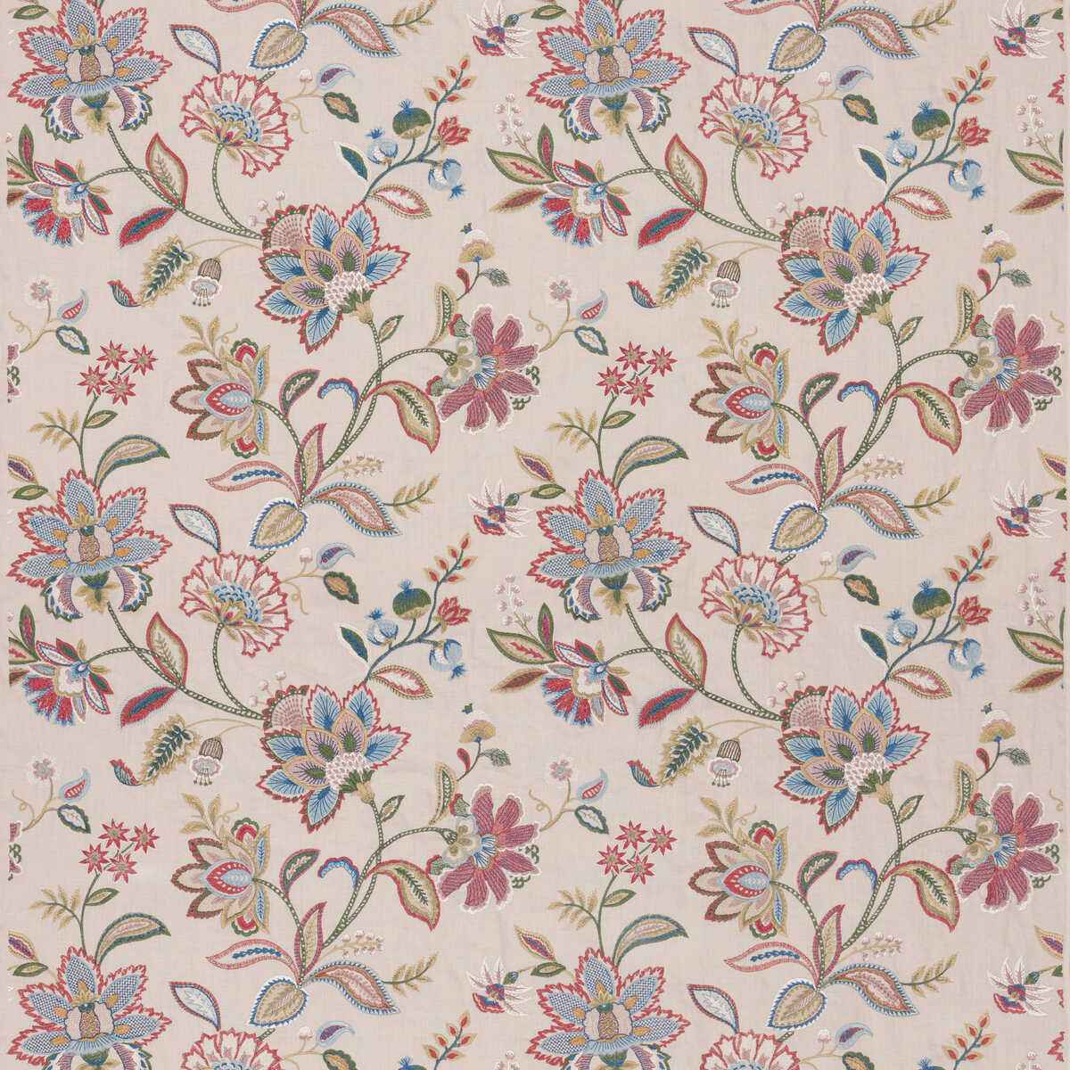 Bf1102810 Langley Red Blue G P J Baker Fabric