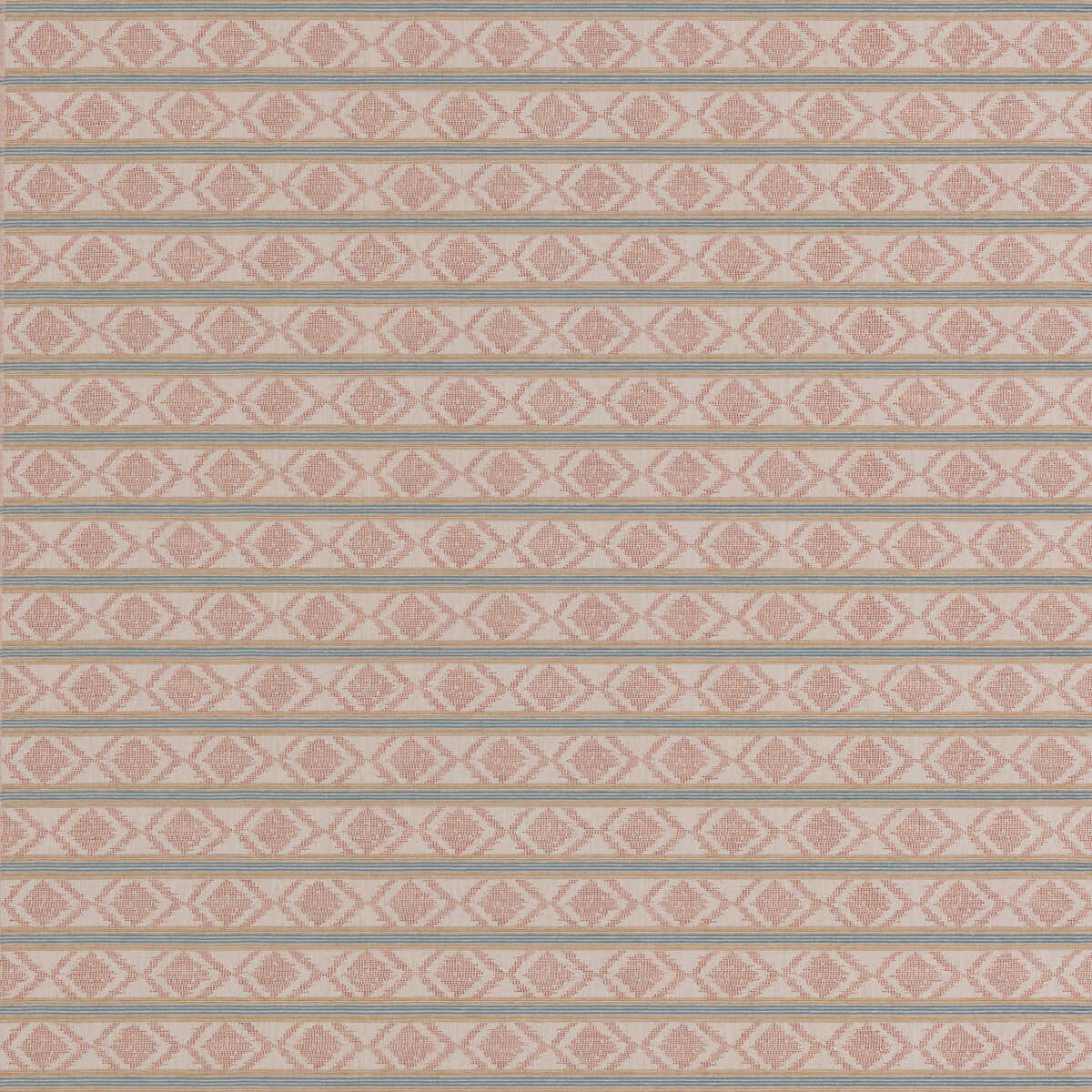 Burford Stripe - Coral/Aqua - G P & J BAKER Fabric