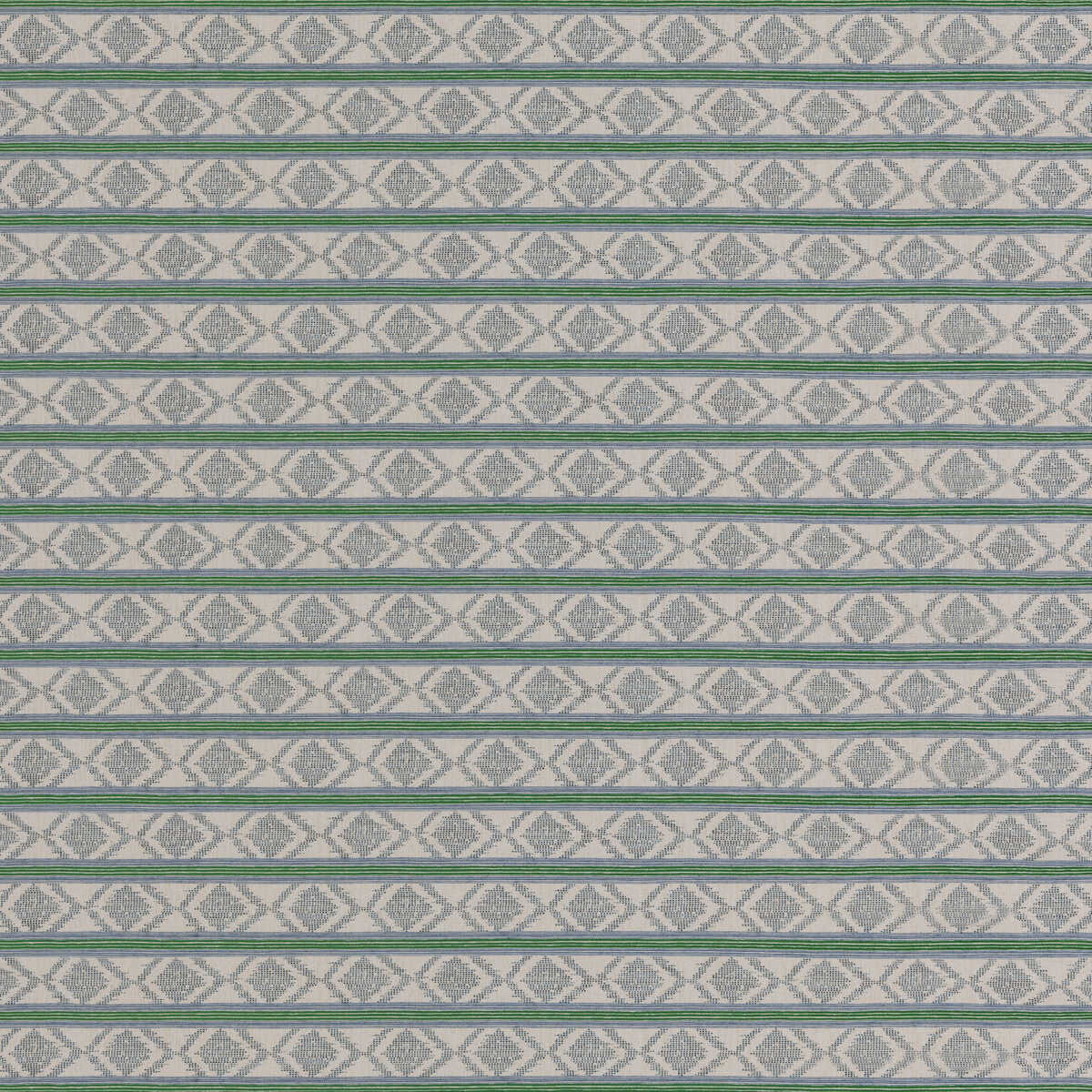Burford Stripe - Blue/Green - G P & J BAKER Fabric
