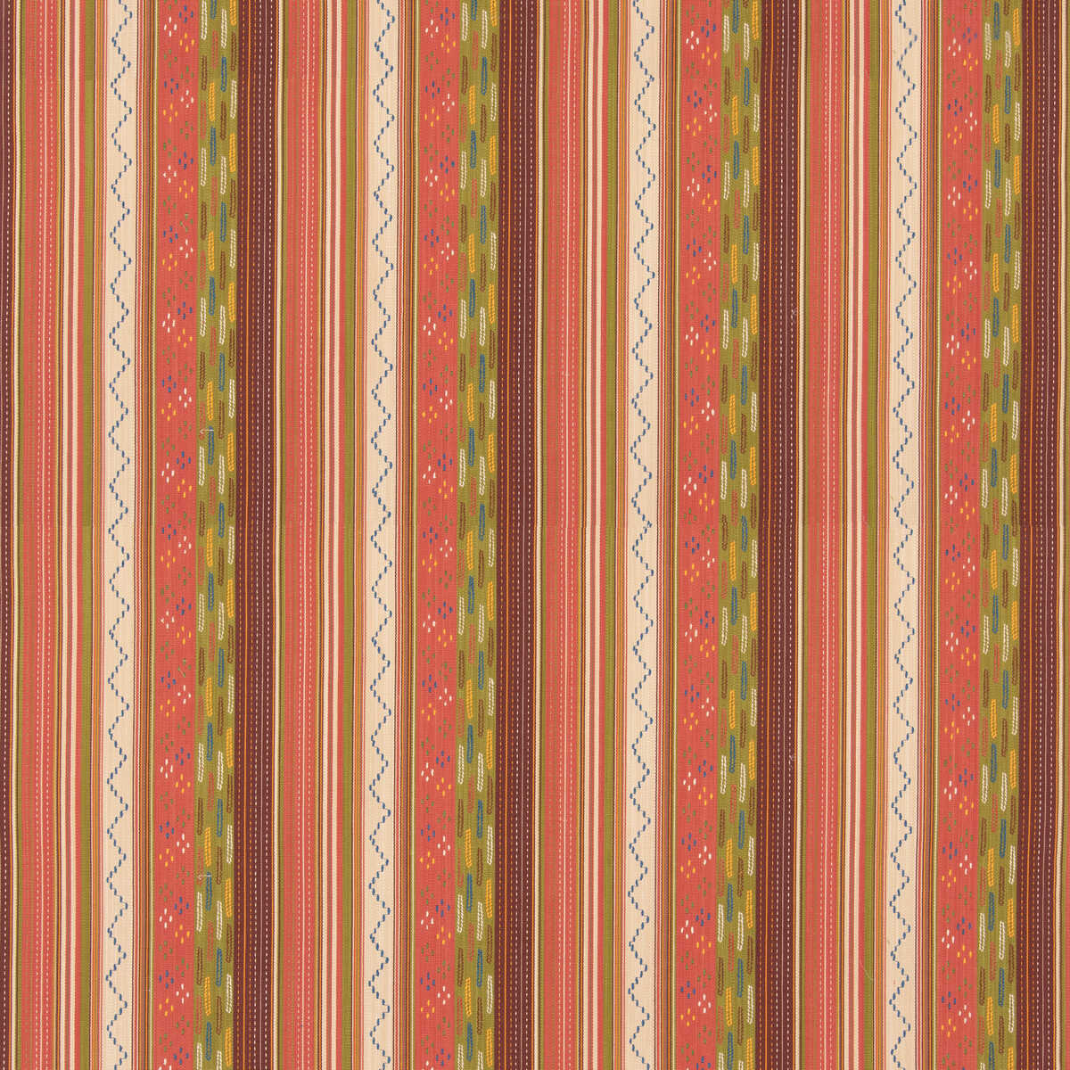 Runaway - Coral/Green - G P & J BAKER Fabric