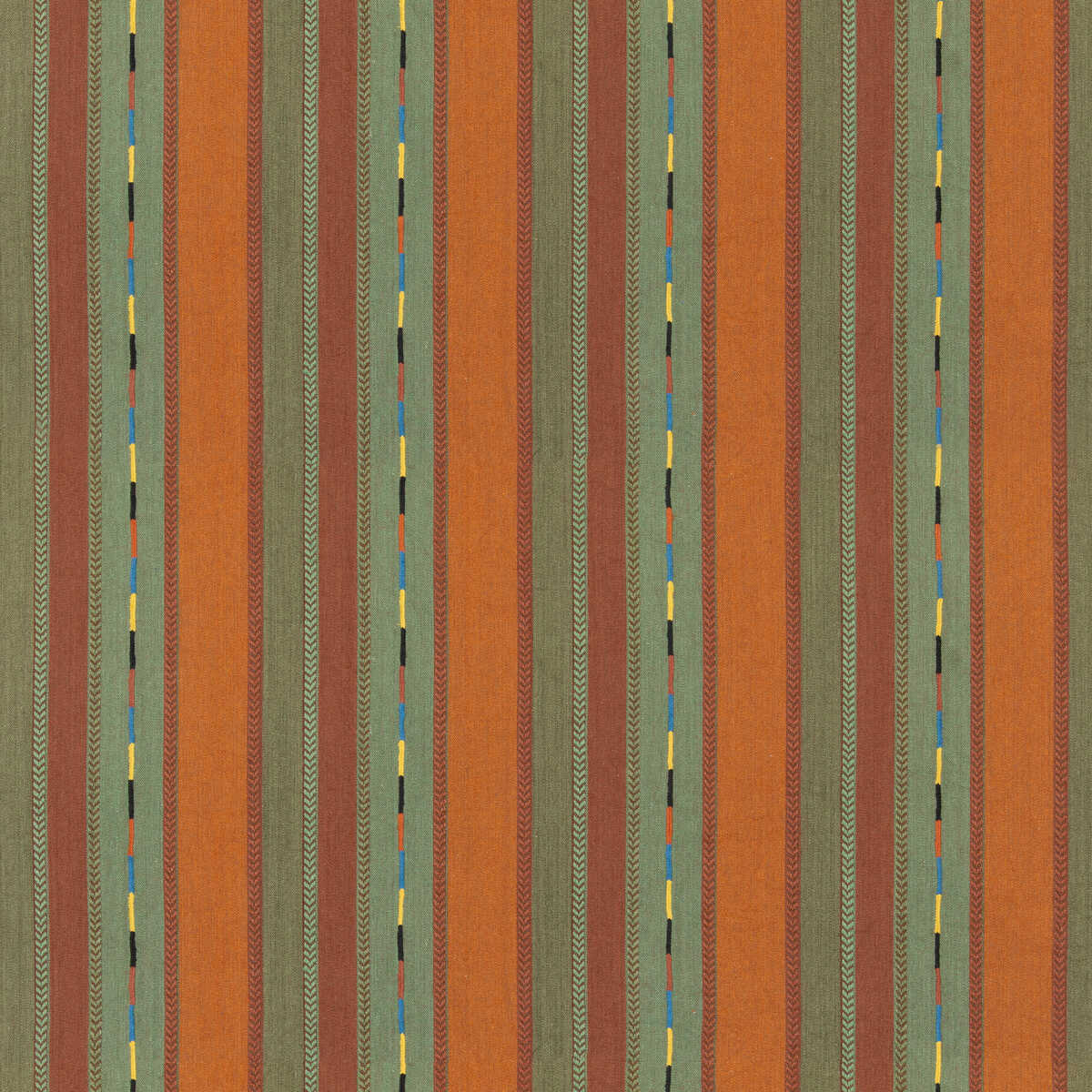 Bunty - Orange/Green - G P & J BAKER Fabric
