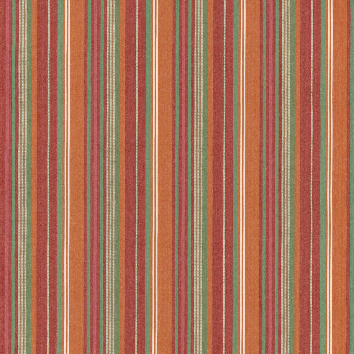 Petra Stripe - Red/Green - G P & J BAKER Fabric