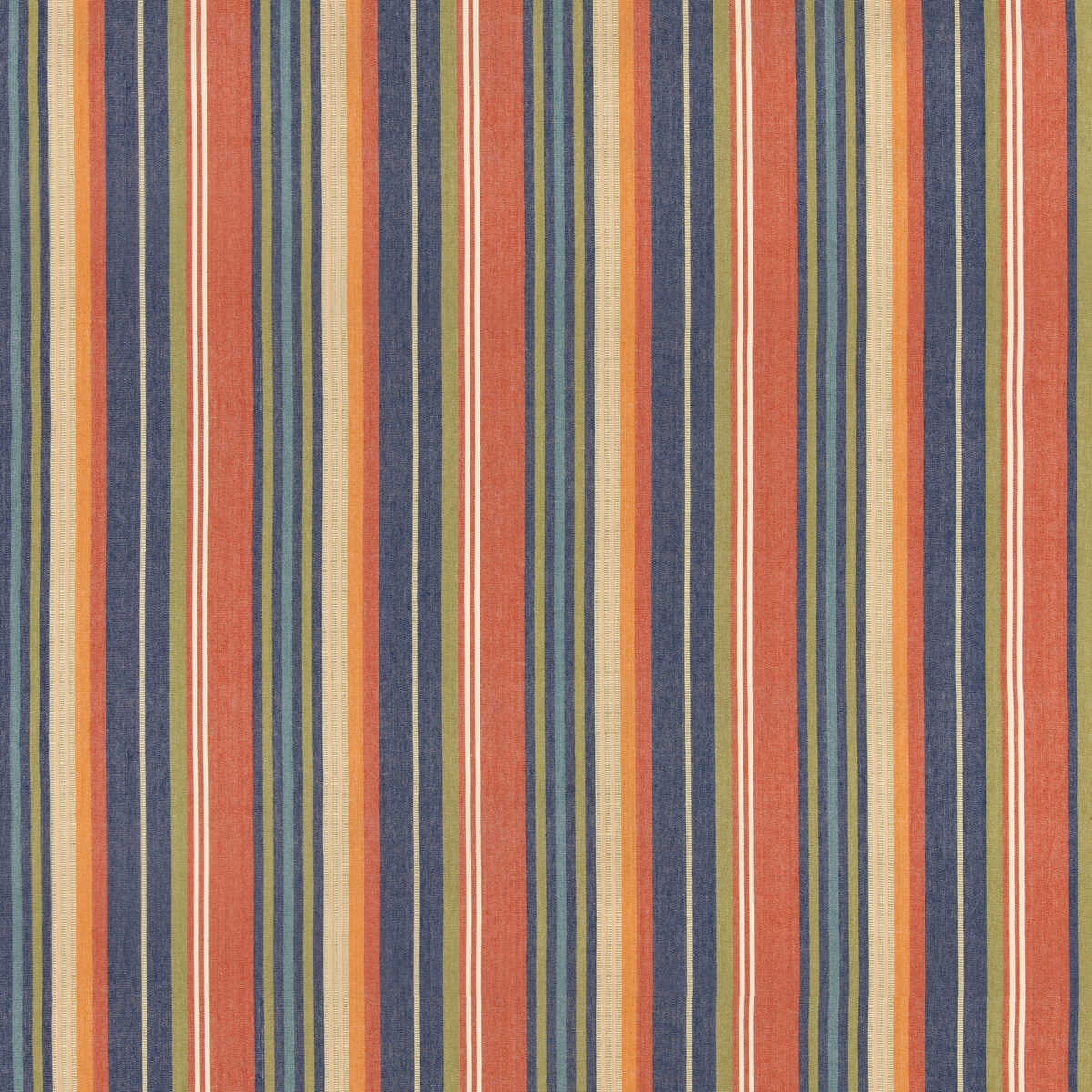 Petra Stripe - Red/Blue - G P & J BAKER Fabric