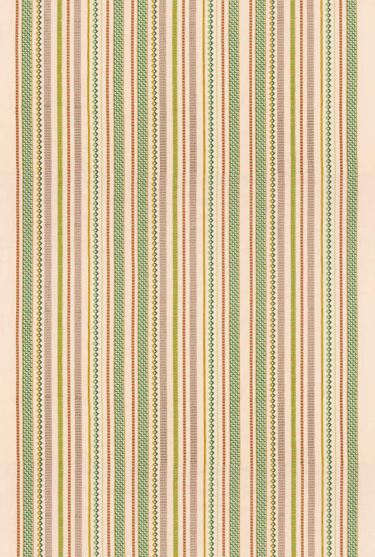 Tudor Stripe - Red/Green - G P & J BAKER Fabric