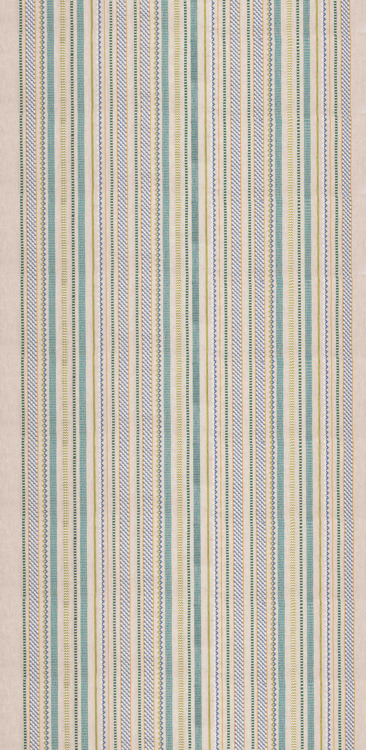 Tudor Stripe - Green/Blue - G P & J BAKER Fabric