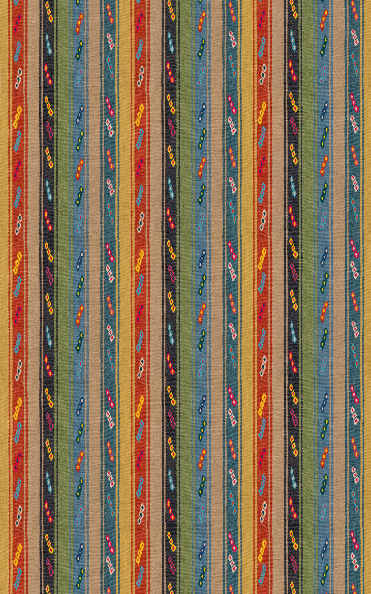 Tip Toe - Teal/Spice - G P & J BAKER Fabric