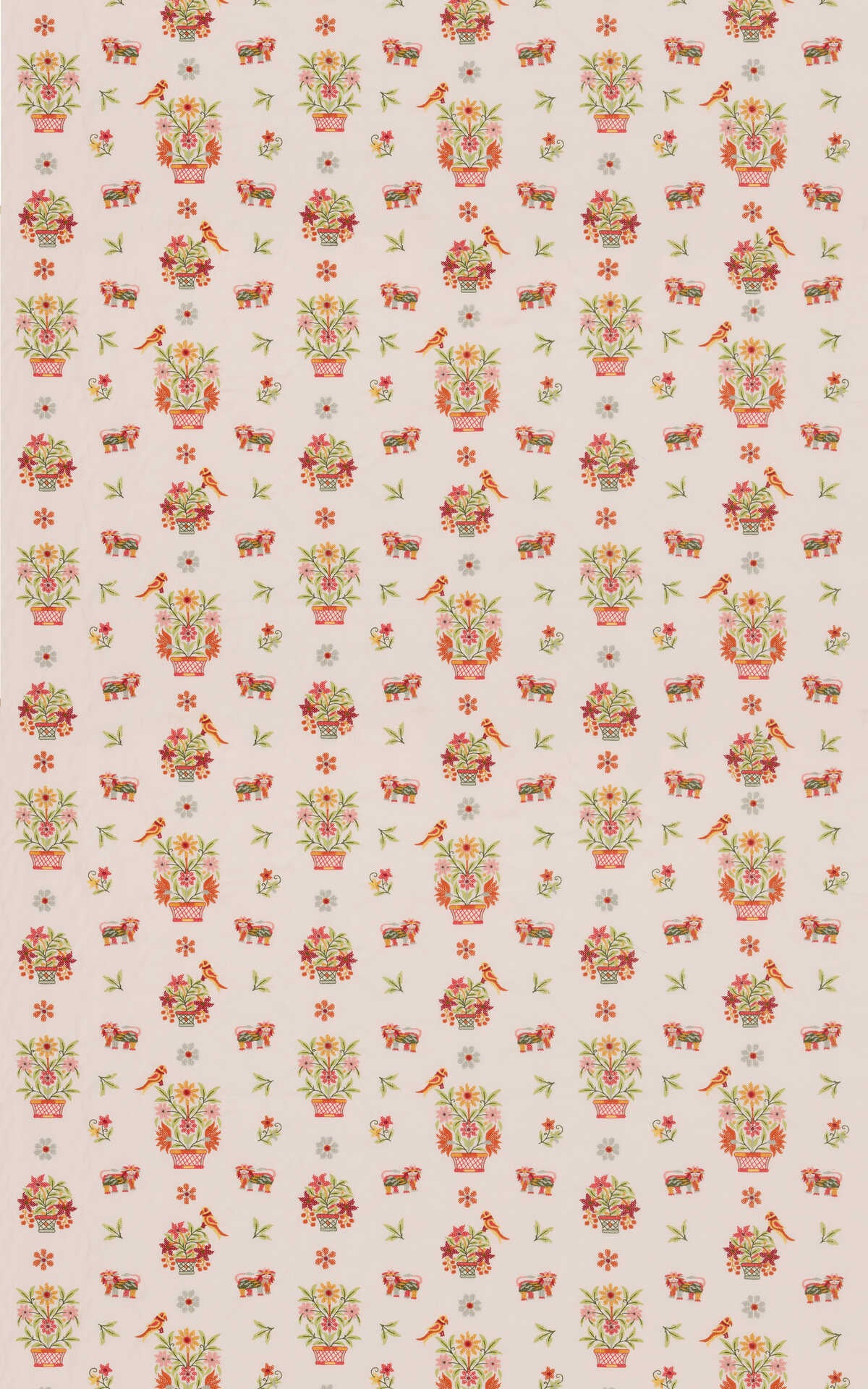 Roar Stitch - Green - G P & J BAKER Fabric