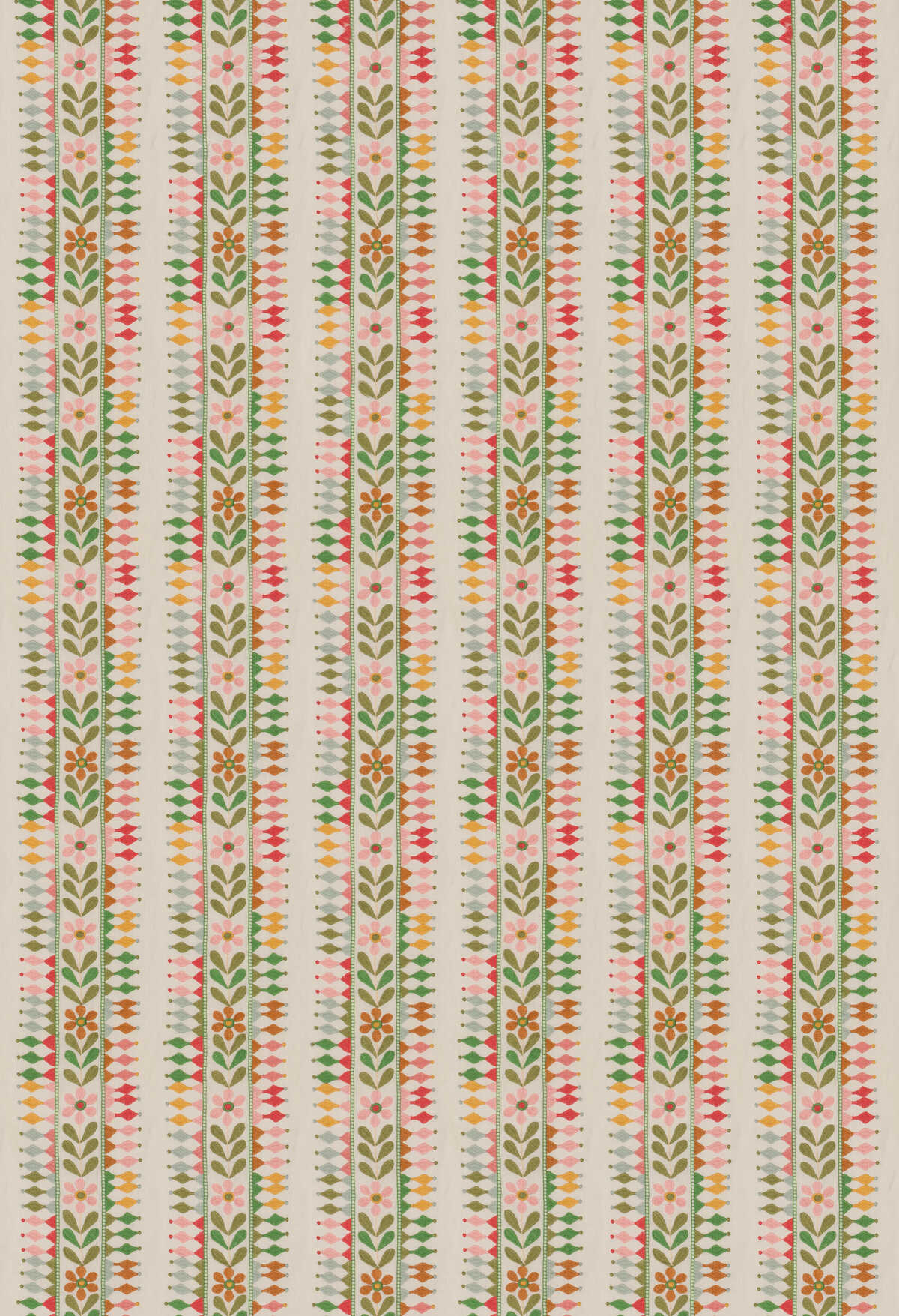 Flower Pot - Green - G P & J BAKER Fabric