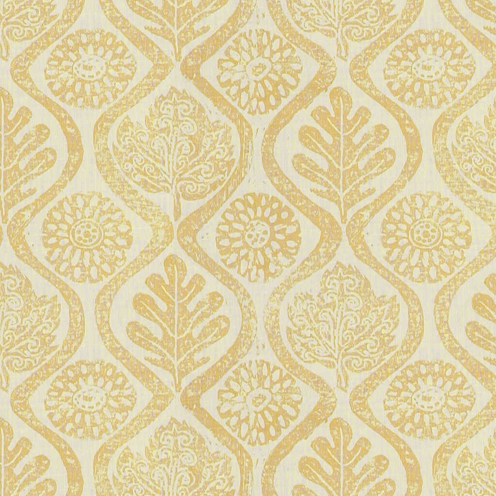 Oakleaves - Yellow - LEE JOFA Fabric
