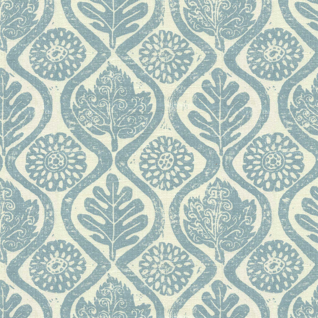 Oakleaves - Blue - LEE JOFA Fabric
