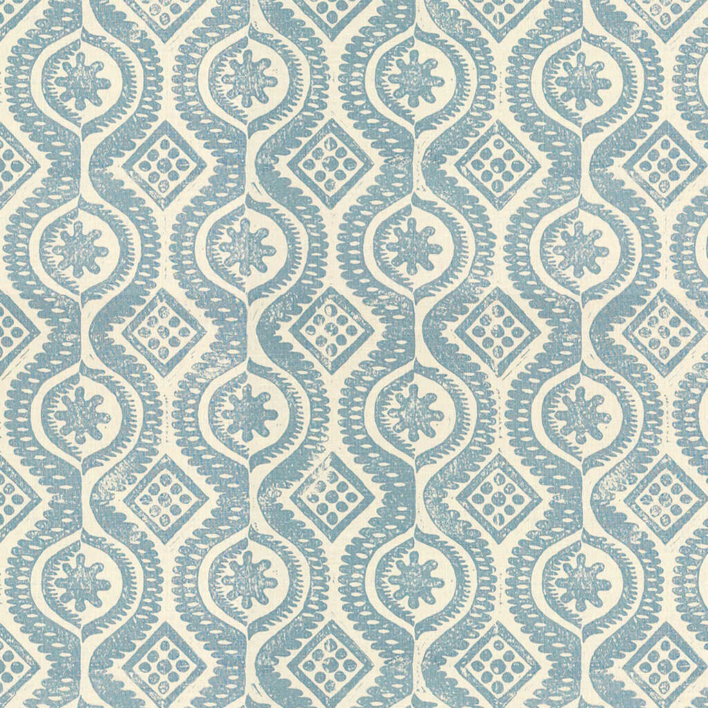 Damask - Blue - LEE JOFA Fabric