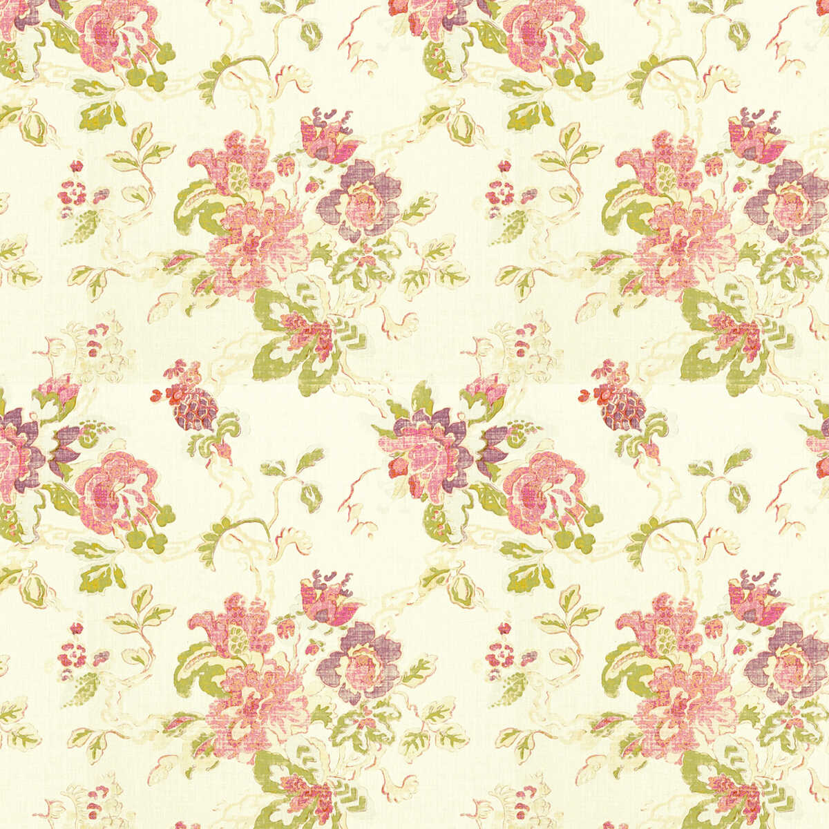 Parnham - Plum/Moss/Aqua - LEE JOFA Fabric