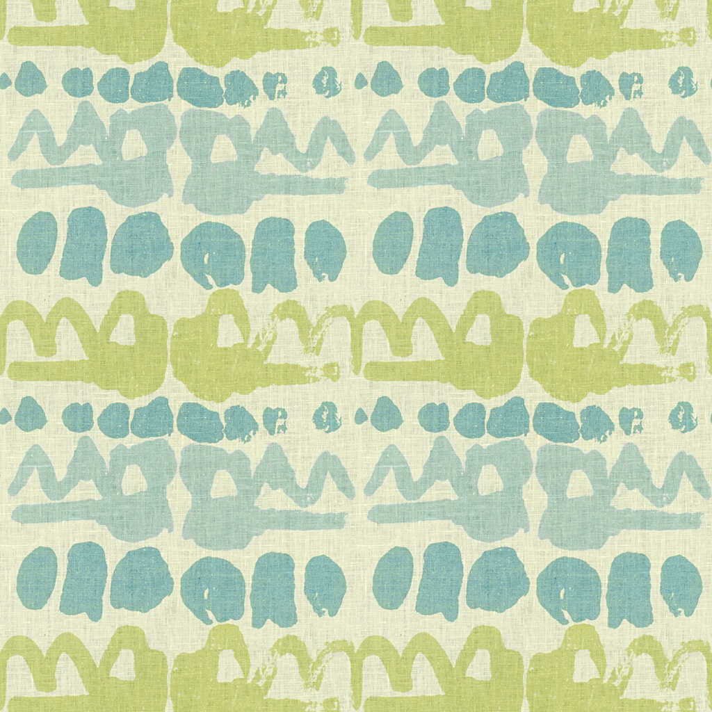 Altamira - Lime/Blue - LEE JOFA Fabric