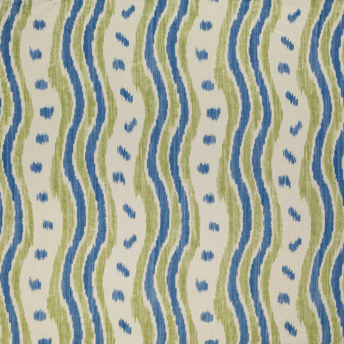 Ikat Stripe - Blue/Lime - LEE JOFA Fabric