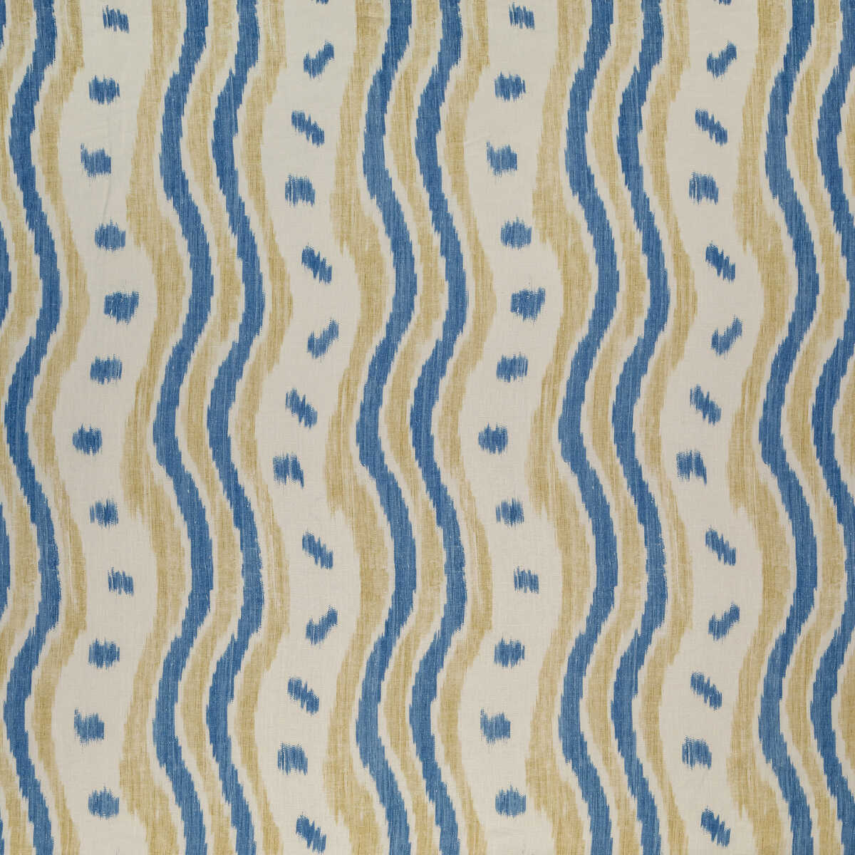 Ikat Stripe - Blue/Yellow - LEE JOFA Fabric