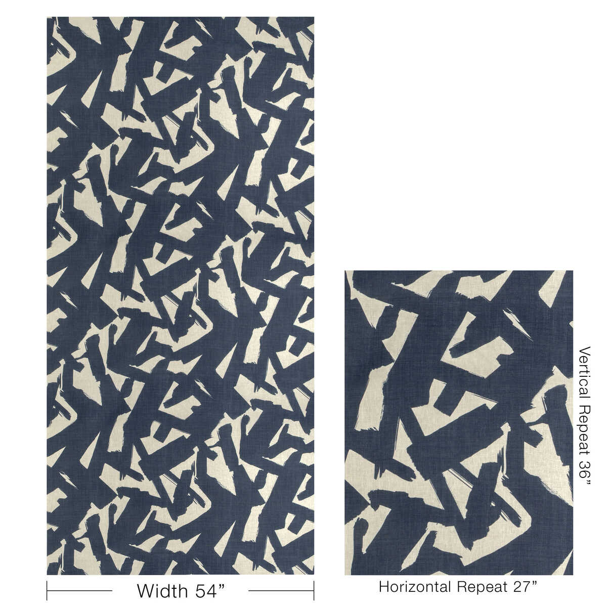 Bold Lines - Indigo - KRAVET COUTURE Fabric