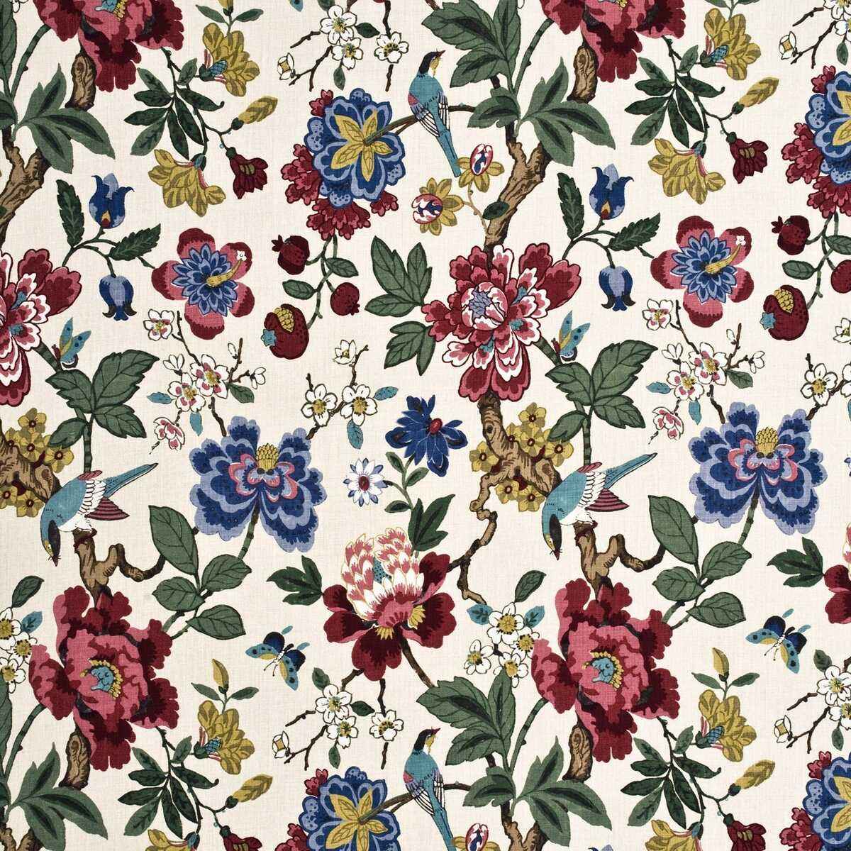 Bp1046440 Persian Pomegranate Red Indigo Stone G P J Baker Fabric