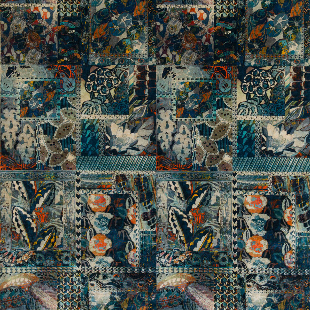 Barcelona - Teal - G P & J BAKER Fabric