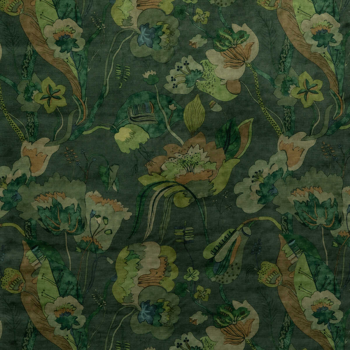 California Velvet - Emerald - G P & J BAKER Fabric
