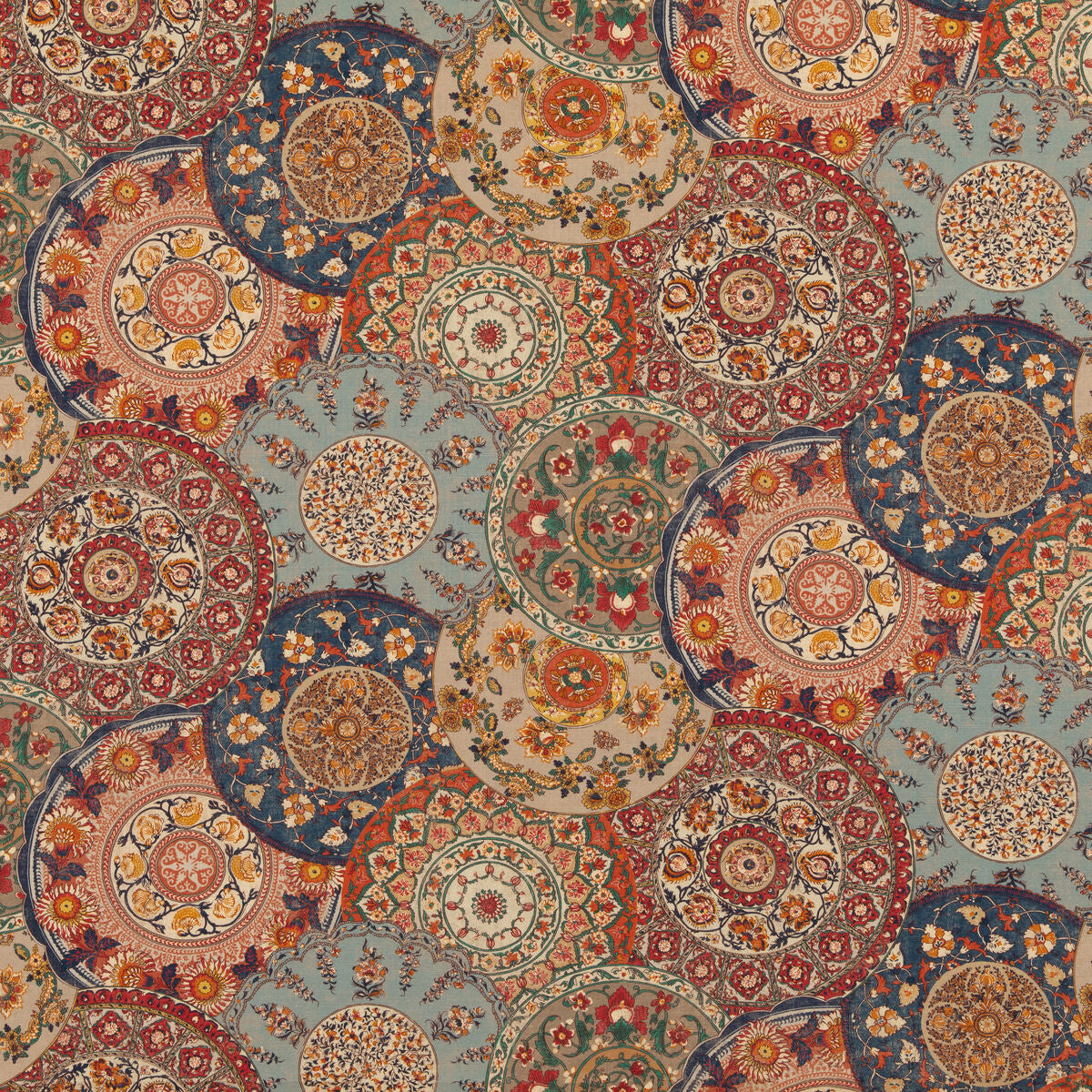 Imari - Red/Indigo - G P & J Baker Fabric