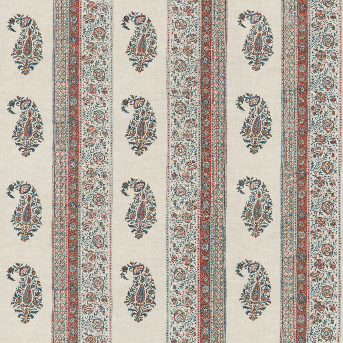 Portobello - Red/Blue - G P & J BAKER Fabric