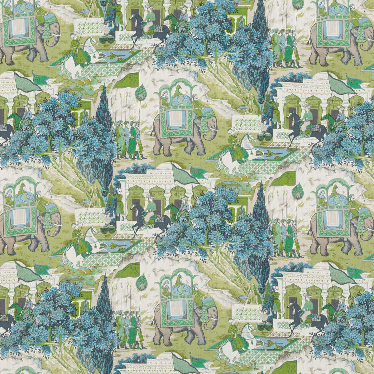 Shalimar - Teal - G P & J BAKER Fabric