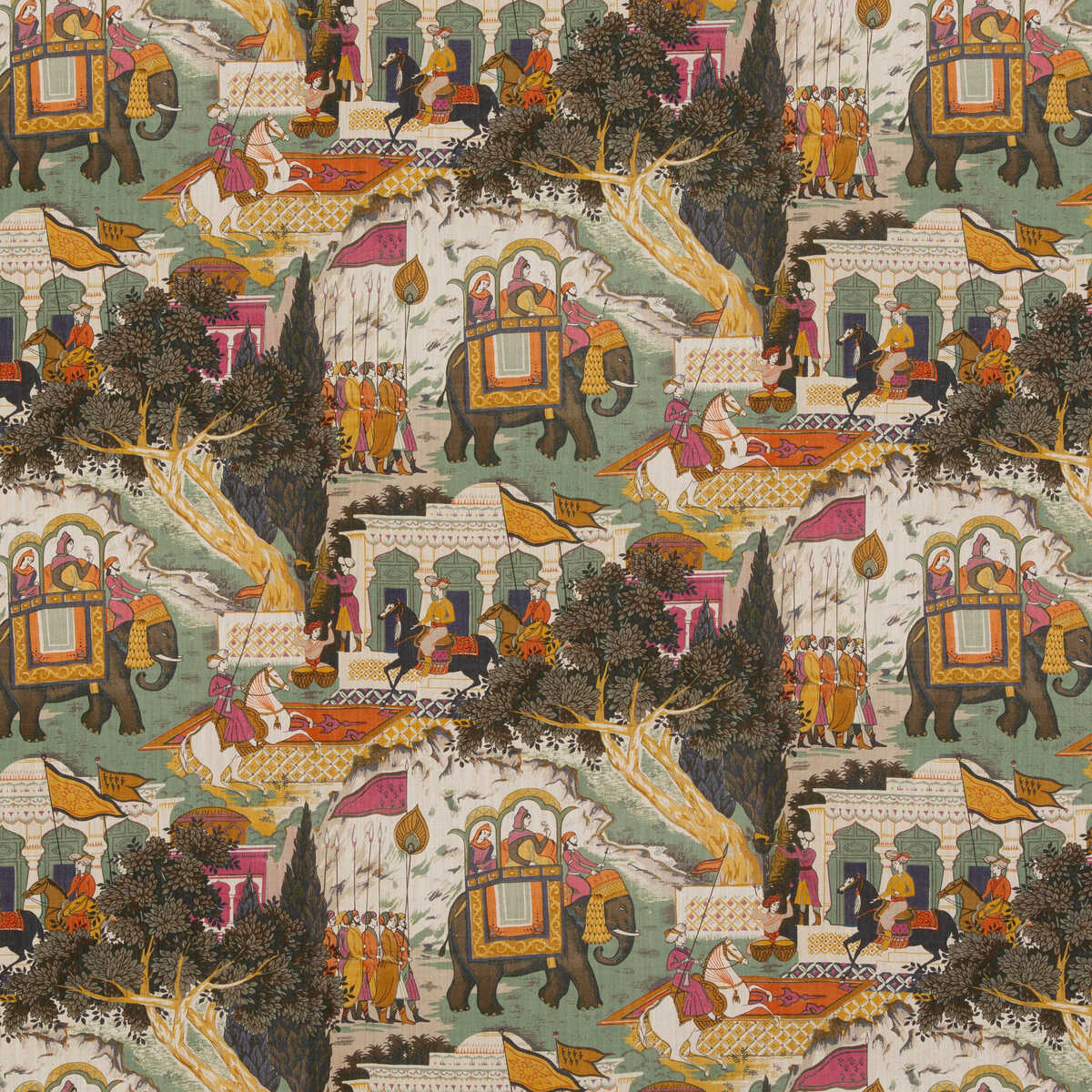 Shalimar - Aqua - G P & J BAKER Fabric