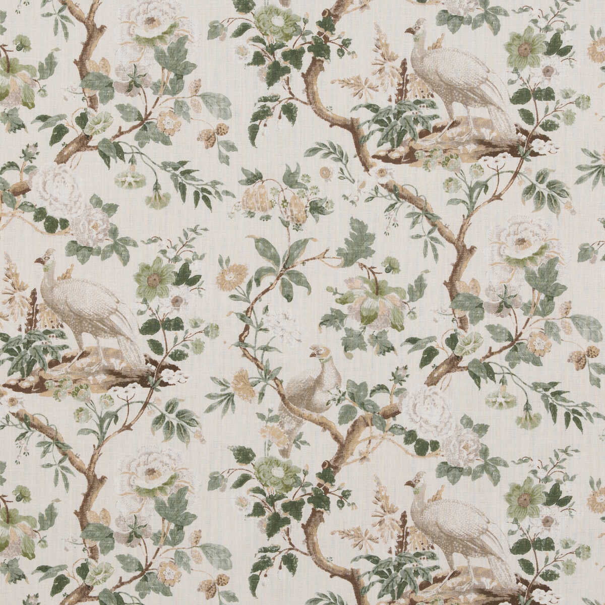 Broughton Rose - Green - G P & J BAKER Fabric