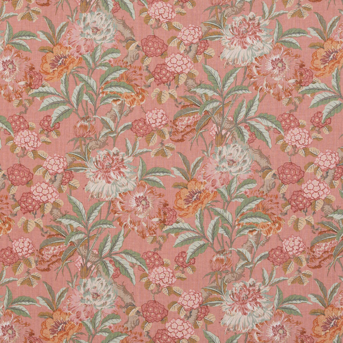 Summer Peony - Red - G P & J BAKER Fabric