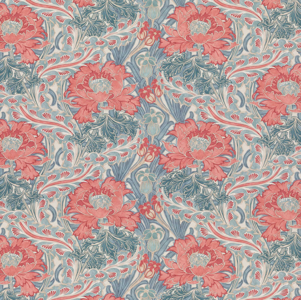 Brantwood Cotton - Teal - G P & J BAKER Fabric